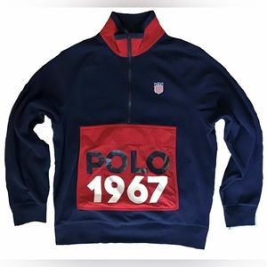 248$ Polo Ralph Lauren Men's Hybrid Quarter-Zip Windbreaker Jacket Size XS